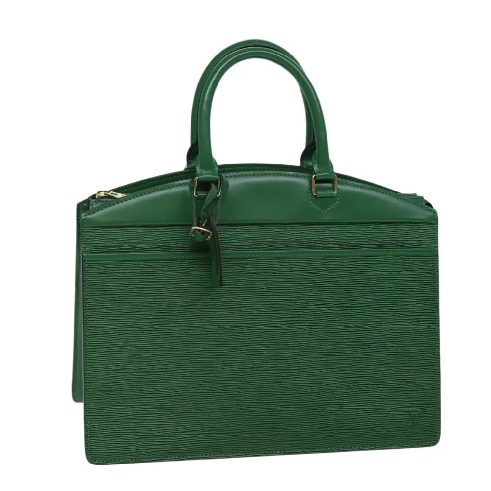 Louis Vuitton Green Epi Riviera Handbag with Name Tag